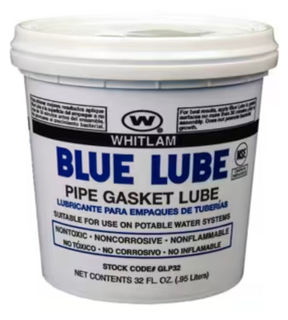 Whitlam Blue Lube, Pipe Gasket Lube, 32oz. (Blue) Metal Pros LLC