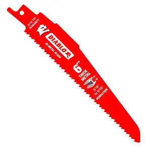 DIABLO 6 in. 8/10 TPI Steel Demon Bi-Metal Reciprocating Saw Blades for Thick Metal Cutting (5-Pack)