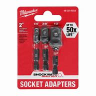 Milwaukee SHOCKWAVE Impact Duty 1/4 in. Hex Shank Socket Adapter Set (3-Piece)