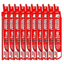 Bi-Metal Recip Blades for Thick Metal Cutting(10pk)