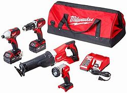 Milwaukee M18 18V Lithium-Ion Cordless Combo Tool Kit with Two 3.0Ah Batteries, 1-Charger, 1-Tool Bag (4-Tool)