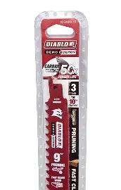 Load image into Gallery viewer, DIABLO 9 in. 3 TPI Demo Demon Carbide Teeth Reciprocating Saw Blades for Pruning and Clean Wood (3-pack)
