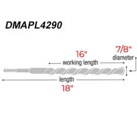 Load image into Gallery viewer, DIABLO 7/8 in. x 16 in. x 18 in. Rebar Demon SDS-Plus 4-Cutter Full Carbide Head Hammer Drill Bit
