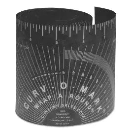 Curv-O-Mark® Wrap-A-Round® XX-Large Flexible Pipe Marking Tool, 6 to 16 in Dia, Black