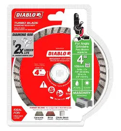 DIABLO DMADST1000 10\" DIAMOND SEGMENTED TURBO MASONRY CUT-OFF BLADE