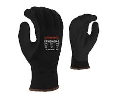 TASK CelsiHeit ANSI A2 Cold Weather Latex Coated Waterproof Gloves CF10010BK-L