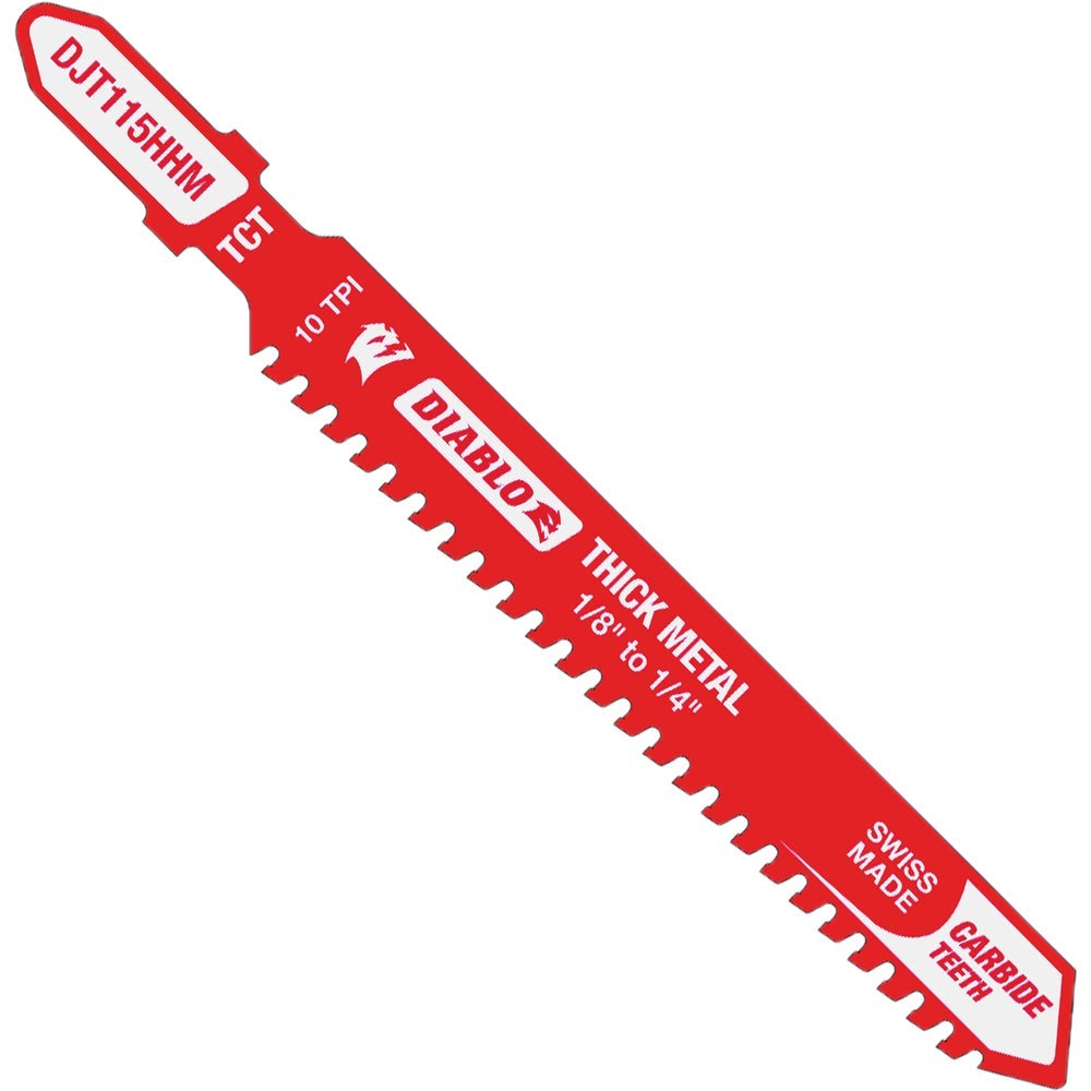 Diablo T-Shank 3-3/5 In.10 TPI Carbide Jig Saw Blade for Thick Metal