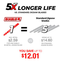 Load image into Gallery viewer, Diablo 4 in. 6 TPI Bi-Metal T-Shank Jig Saw Blades for Fast Wood Cuts
