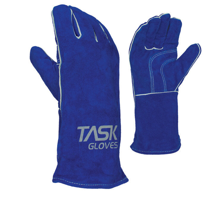 TASK GLOVES - Premium Blue Side Split Cow Leather Gloves