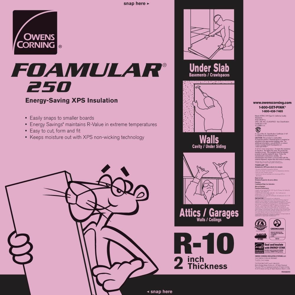 FOAMULAR XPS F-250 R-10 Insulation Sheathing (Price is subject to freight)